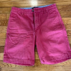 Chaps Cotton Shorts - 30 Inch Waist - Cranberry Red